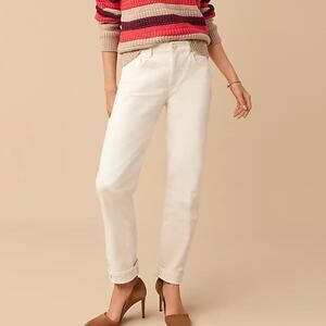 NWT Ann Taylor White The Taper Mid Rise Straight Leg Jeans Size 16 Clean Resort
